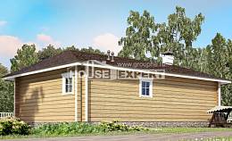 095-001-Л Проект одноэтажного дома, небольшой домик из дерева, Хабаровск