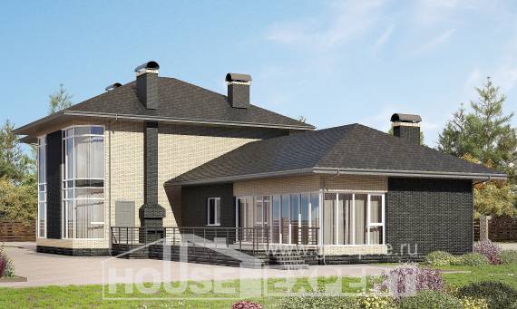 305-003-Л Проект двухэтажного дома, уютный коттедж из керамзитобетонных блоков Хабаровск, House Expert