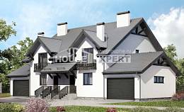 290-003-П Проект двухэтажного дома с мансардным этажом, красивый коттедж из керамзитобетонных блоков Амурск, House Expert