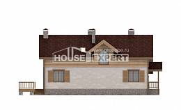 165-002-П Проект двухэтажного дома с мансардой и гаражом, экономичный дом из поризованных блоков Советская Гавань, House Expert