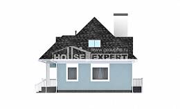 110-001-Л Проект двухэтажного дома с мансардой, экономичный загородный дом из поризованных блоков Амурск, House Expert