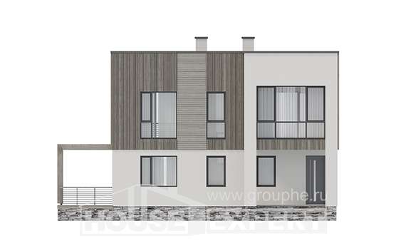 150-017-П Проект двухэтажного дома, бюджетный дом из поризованных блоков Советская Гавань, House Expert