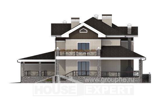 365-001-Л Проект трехэтажного дома, гараж, современный дом из кирпича Хабаровск, House Expert