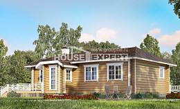 095-001-Л Проект одноэтажного дома, уютный загородный дом из дерева Хабаровск, House Expert