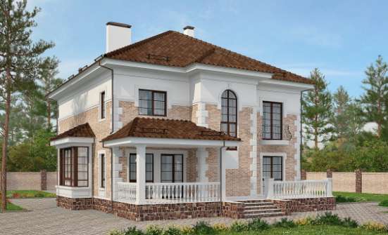 220-008-П Проект двухэтажного дома, простой дом из кирпича, Хабаровск