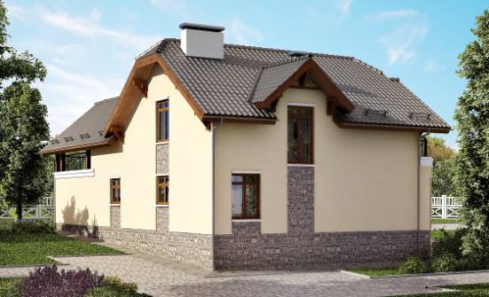 255-003-П Проект трехэтажного дома с мансардой, гараж, просторный загородный дом из поризованных блоков Хабаровск | Проекты домов от House Expert