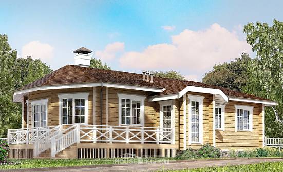 095-001-Л Проект одноэтажного дома, простой загородный дом из дерева, Хабаровск