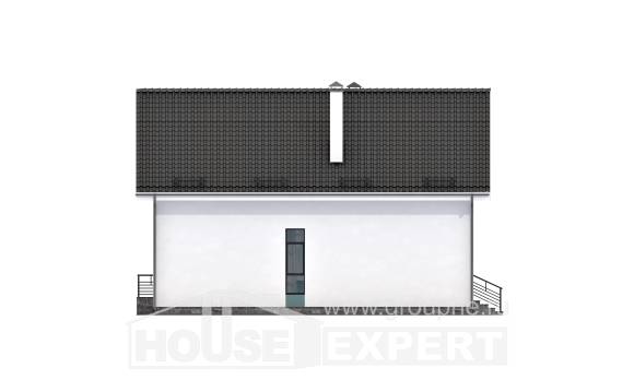 170-006-П Проект двухэтажного дома мансардный этаж, классический домик из арболита Хабаровск, House Expert