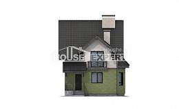 120-003-П Проект двухэтажного дома с мансардным этажом, компактный домик из теплоблока Советская Гавань, House Expert