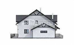 290-003-П Проект двухэтажного дома с мансардным этажом, просторный коттедж из пеноблока Хабаровск, House Expert