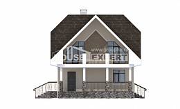 125-001-Л Проект двухэтажного дома с мансардой, красивый загородный дом из поризованных блоков Хабаровск, House Expert