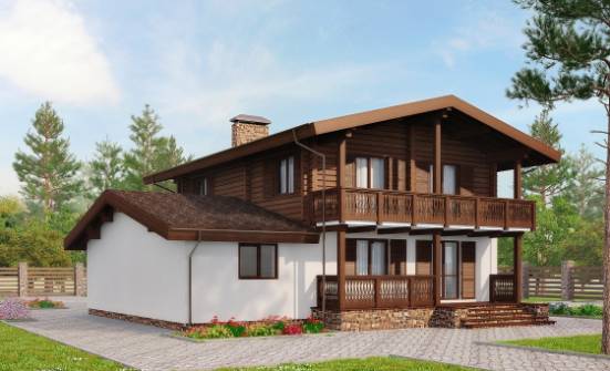 200-011-П Проект двухэтажного дома с мансардой, просторный загородный дом из пеноблока, Хабаровск