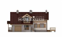165-002-П Проект двухэтажного дома с мансардным этажом, гараж, небольшой коттедж из пеноблока Советская Гавань, House Expert