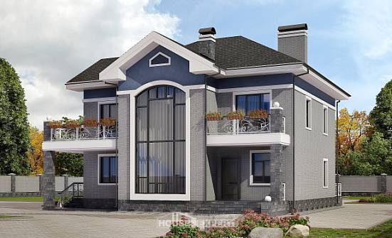 200-006-Л Проект двухэтажного дома, просторный загородный дом из кирпича Амурск | Проекты домов от House Expert