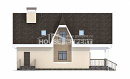 125-001-Л Проект двухэтажного дома с мансардным этажом, красивый домик из теплоблока Хабаровск, House Expert