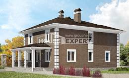 185-002-П Проект двухэтажного дома, доступный дом из блока Амурск, House Expert