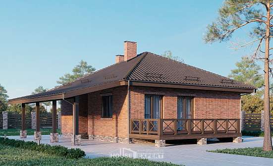 070-006-Л Проект одноэтажного дома, бюджетный домик из твинблока Хабаровск | Проекты домов от House Expert