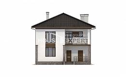 170-005-П Проект двухэтажного дома, недорогой коттедж из пеноблока Амурск, House Expert