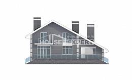 190-006-Л Проект двухэтажного дома мансардный этаж и гаражом, средний загородный дом из пеноблока Амурск, House Expert