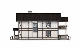 250-002-Л Проект двухэтажного дома с мансардой и гаражом, классический загородный дом из кирпича Хабаровск, House Expert