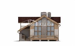 165-002-П Проект двухэтажного дома с мансардой и гаражом, простой дом из газосиликатных блоков Амурск, House Expert