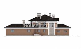 520-002-Л Проект трехэтажного дома, гараж, классический коттедж из керамзитобетонных блоков Хабаровск, House Expert