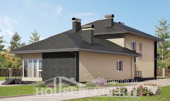 305-003-Л Проект двухэтажного дома, красивый коттедж из газобетона Хабаровск, House Expert