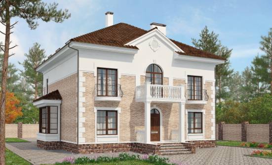 220-008-П Проект двухэтажного дома, простой загородный дом из кирпича Хабаровск | Проекты домов от House Expert