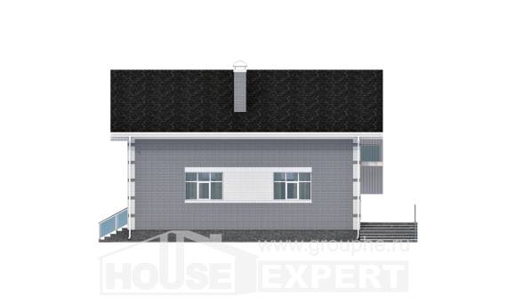 190-006-Л Проект двухэтажного дома мансардный этаж, гараж, просторный коттедж из теплоблока Советская Гавань, House Expert