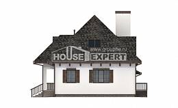 110-002-Л Проект двухэтажного дома с мансардным этажом и гаражом, доступный домик из пеноблока Амурск, House Expert