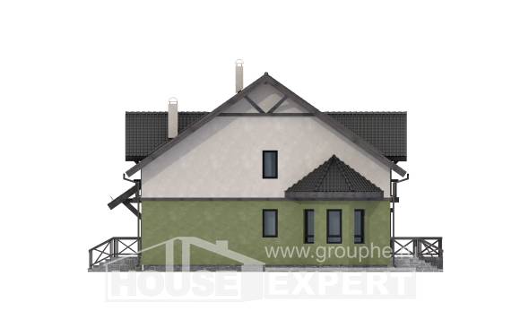120-003-П Проект двухэтажного дома мансардой, современный загородный дом из теплоблока Советская Гавань, House Expert