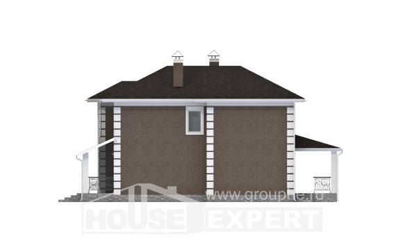 185-002-П Проект двухэтажного дома, доступный загородный дом из блока Амурск, House Expert