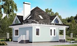 110-001-Л Проект двухэтажного дома мансардой, небольшой загородный дом из керамзитобетонных блоков Амурск, House Expert
