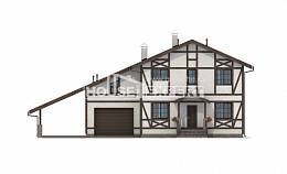 250-002-Л Проект двухэтажного дома мансардой и гаражом, средний домик из кирпича Хабаровск, House Expert