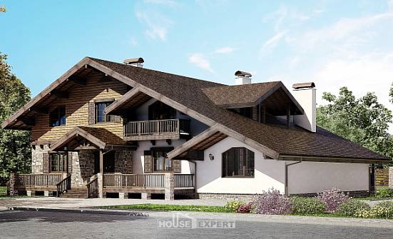 320-002-П Проект двухэтажного дома с мансардой, просторный загородный дом из кирпича, Амурск