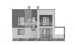 150-017-П Проект двухэтажного дома, бюджетный загородный дом из твинблока, Амурск