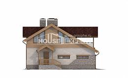 165-002-П Проект двухэтажного дома мансардный этаж, гараж, скромный загородный дом из поризованных блоков Советская Гавань, House Expert