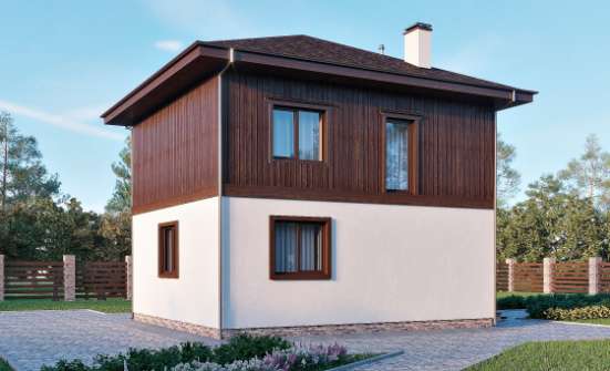 100-006-Л Проект двухэтажного дома, красивый домик из арболита Советская Гавань | Проекты домов от House Expert