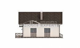 155-001-П Проект двухэтажного дома с мансардой, гараж, уютный домик из газобетона, Амурск