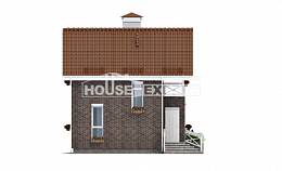 045-001-Л Проект двухэтажного дома с мансардным этажом, дешевый дом из блока Амурск, House Expert