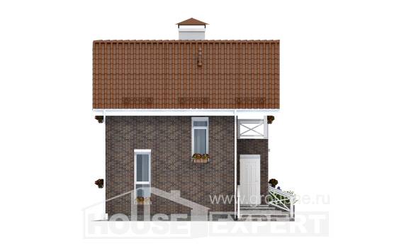 045-001-Л Проект двухэтажного дома с мансардным этажом, дешевый дом из блока Амурск, House Expert