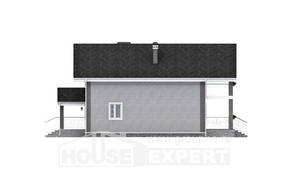 150-007-П Проект двухэтажного дома мансардой, бюджетный домик из бризолита, Амурск